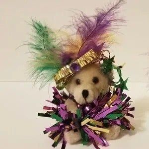 Mardi Gras Bears Handmade Festive